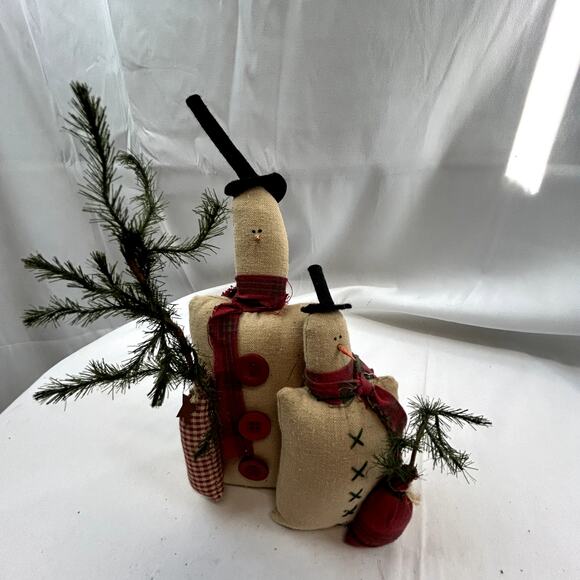 Sack Snowmen with trees flour sack unique Christmas holiday decor - Picture 8 of 10
